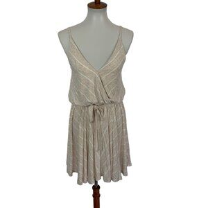 Ocean Drive‎ Cream Dress Large Casual Resort Boho Beach Spaghetti Strap